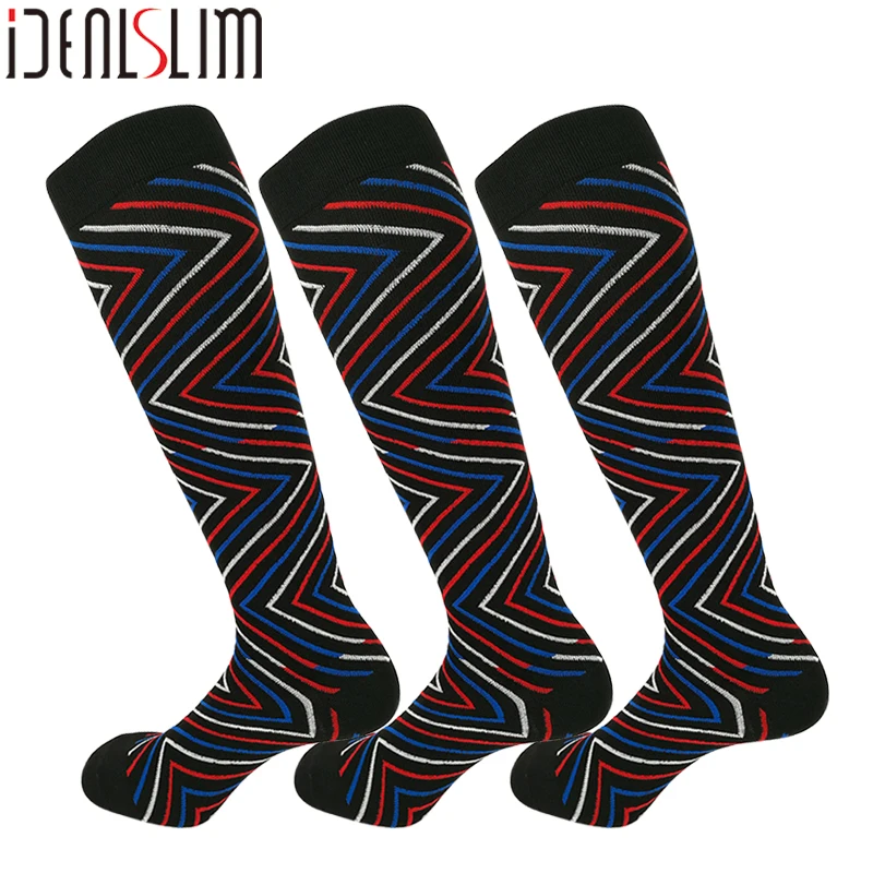 Black IDEALSLIM/3 пары компрессионных подошвенных носков; компрессионные чулки; гольфы - Цвет: Black