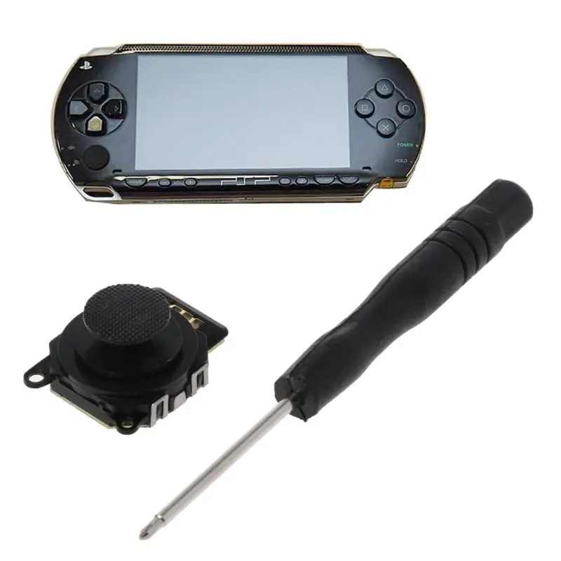 Replace 3D Analog Joystick Stick Button With Screwdriver For PSP 2000 2001 200X