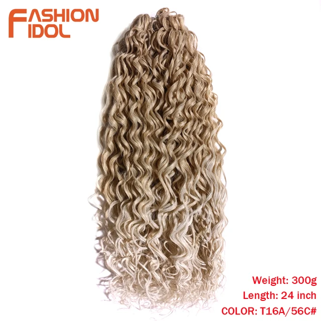 Deep Wavy Twist Crochet Hair Synthetic Afro Curly Hair Crochet Braids High Temperature Fiber Braiding Hair Extensions For Women T16A-56C