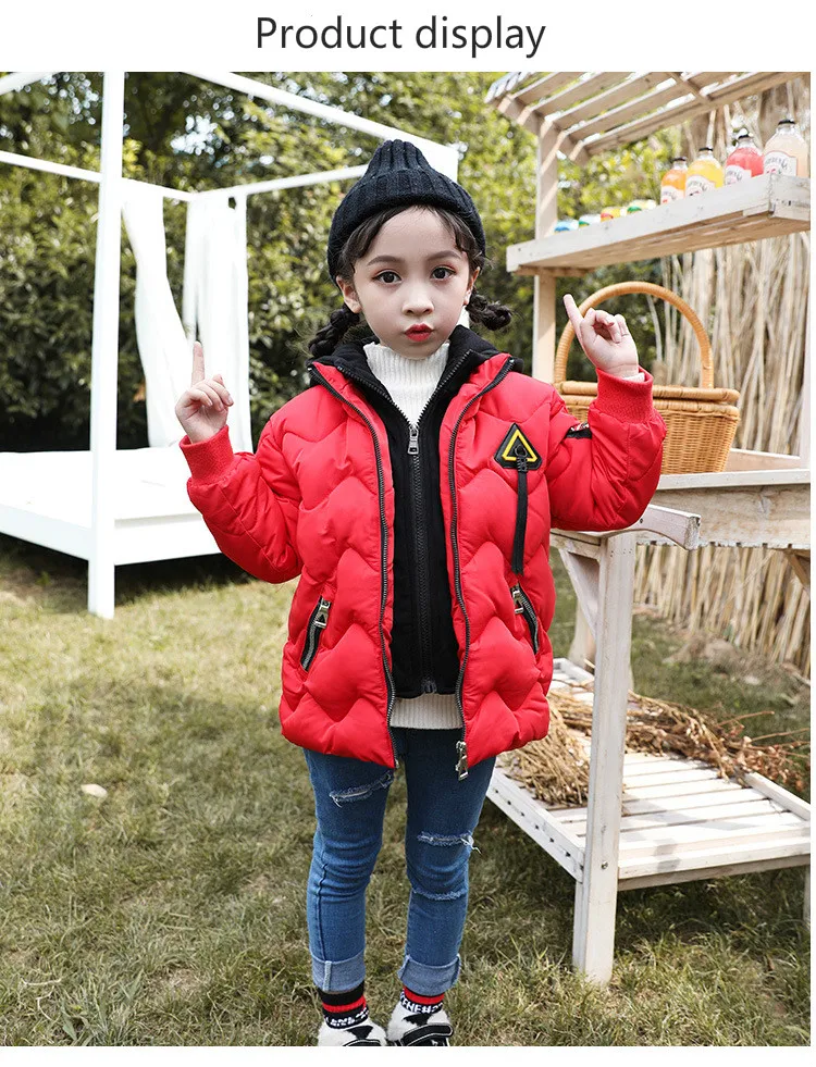New fashion hot type of kids fall and winter cotton coats for boy thicken long sleeve blouse with pure color