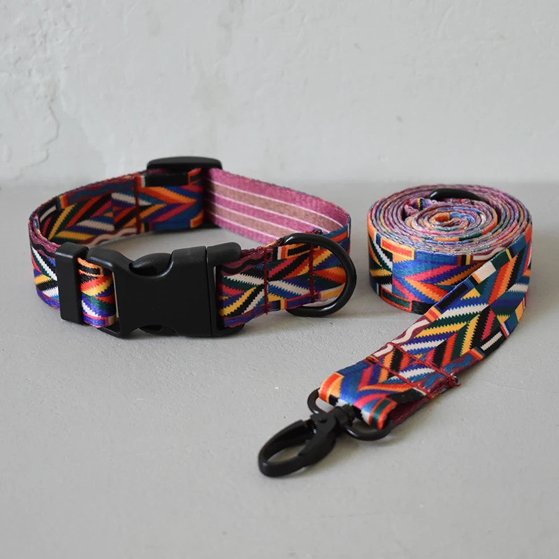 Conjunto de arnés y correa de nailon iridiscente para perros, suministros para mascotas pequeñas, collar retráctil automático