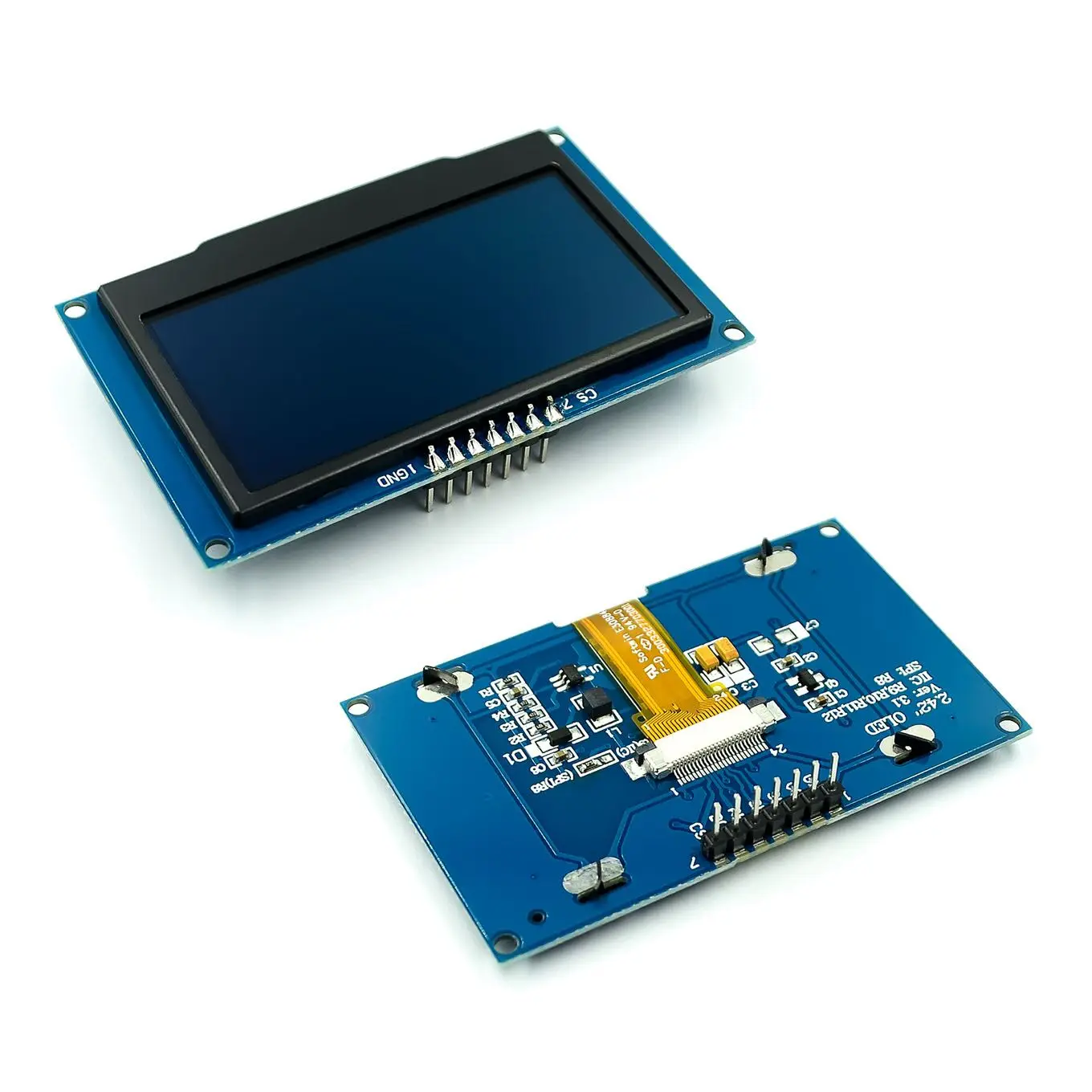 yellow 2.42 inch 0,91 0,96 1,3 1,54 2,42 дюйма IIC Серийный Белый Синий oled-дисплей модуль 128X64 I2C SSD1306 12864 ЖК-дисплей для Arduino - Цвет: yellow 2.42 inch