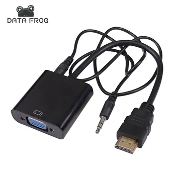 

1 Pcs HDMI to VGA Converter Adapter With Audio Cable HDMI Cable For PC TV Box Laptop Tablet For PS Full HD 1080P HDTV Monitor