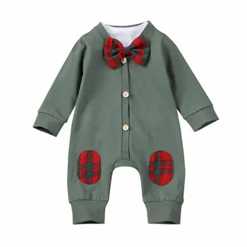 

Spring Newborn Kid Baby Boys Gentleman Clothes Infant Romper long sleeve Playsuit Jumpsuit Outfits