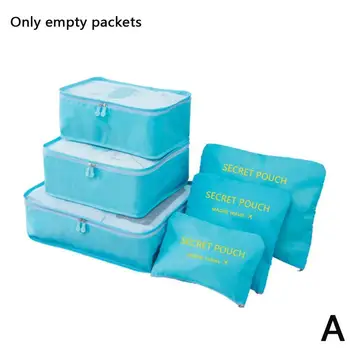 

Six-piece Travel Storage Luggage Clothing Waterproof Storage Underwear Finishing Package Large Closet Bag Shoes Wardrobe W9G2