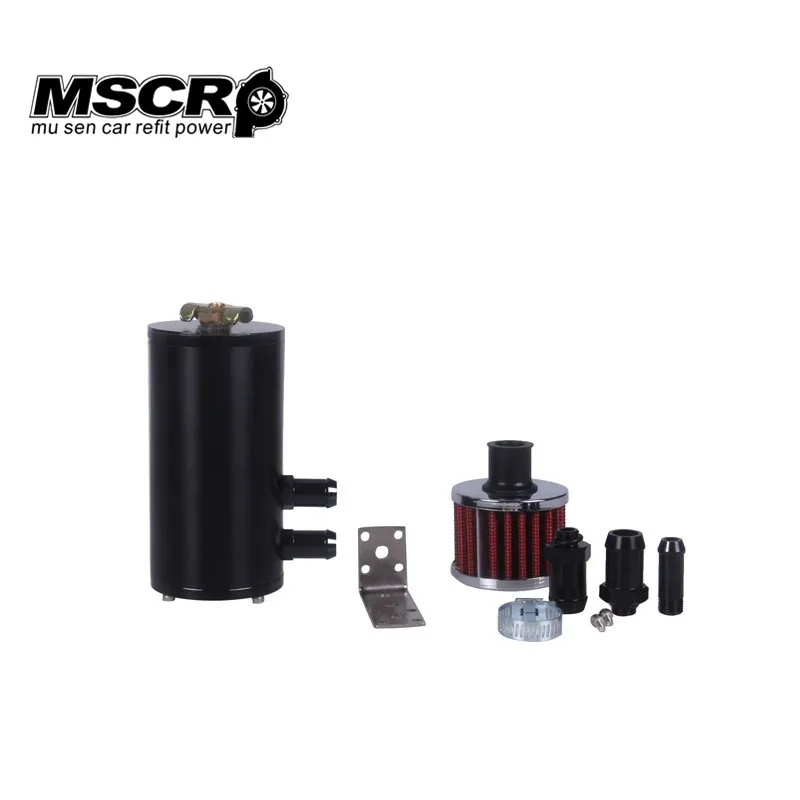 BLACK BAFFLED ALUMINUM OIL CATCH CAN RESERVOIR TANK WITH BREATHER FILTER for honda and bmw | Автомобили и мотоциклы