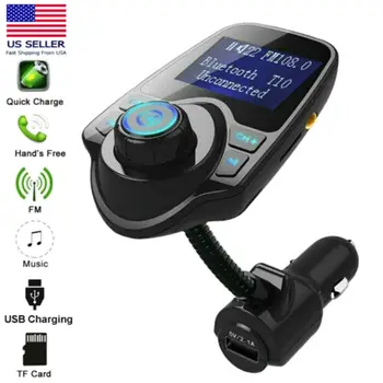 

Bluetooth Car FM Transmitter MP3 Player Radio Adapter Kit USB Charger 2 Outlets D08A