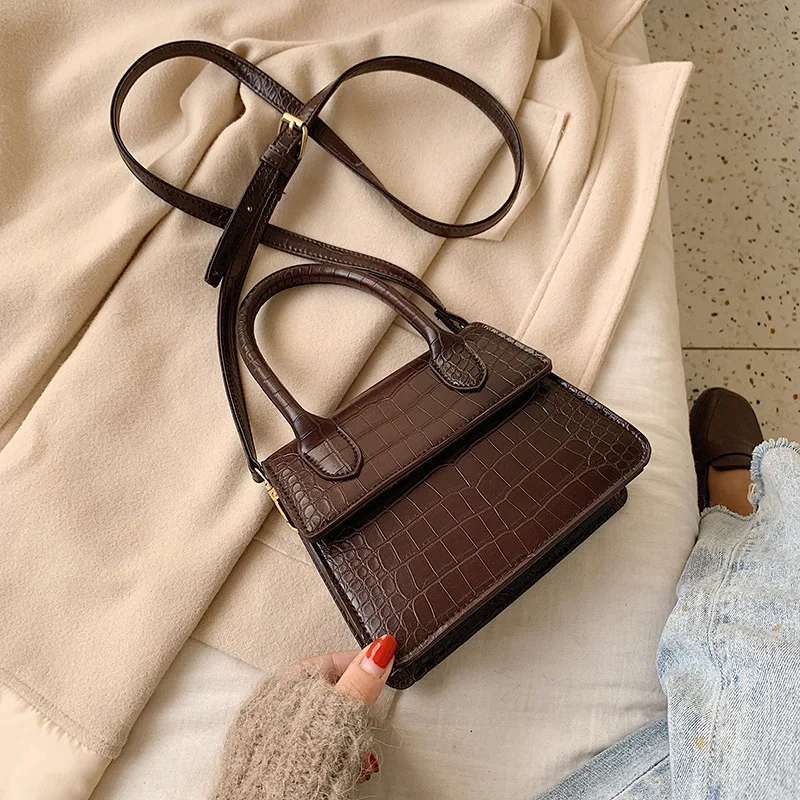 

Autumn And Winter New Arrival Crocodile Pattern Textured Bag Women's 2019 New Style Fashion Non-mainstream Crossbody Bag WOMEN'S