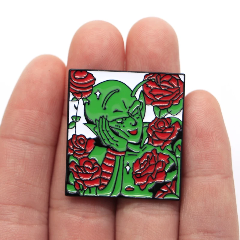 Dragon Ball Piccolo, эмалированная булавка для мальчиков и девочек, нагрудная булавка, шляпа/сумка со значком, джинсовая куртка, брошь в виде капли масла, S212