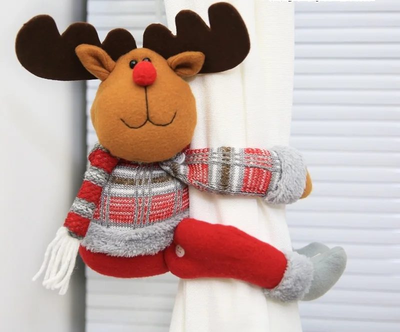Christmas creative curtain clasp cartoon figurines decoration hotel restaurant decoration doll clasp window pendant