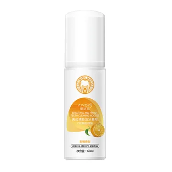 

60ml Teeth Oral Care Mousse Remove Stain Dental Toothpaste Orange Scent Bleach Whiter Foam Oral Hygiene