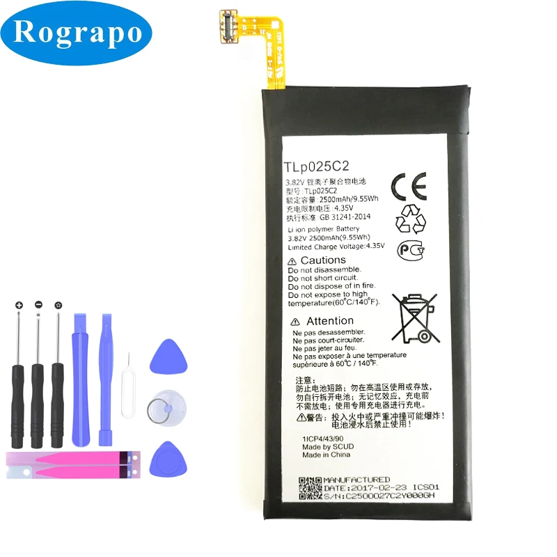 Новый 2500mAh TLp025C2 Сменный аккумулятор для Alcatel One Touch POP 4 Plus + 5056D 5056A 5056N 5056O 5056W TLP025C1 |