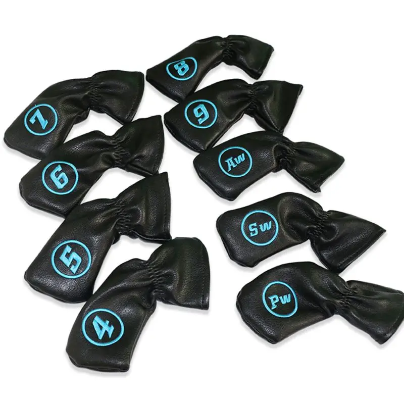 9 шт водонепроницаемый милый гольф-клуб головы Чехлы ПУ длинный шеи взаимозаменяемые спортивные
