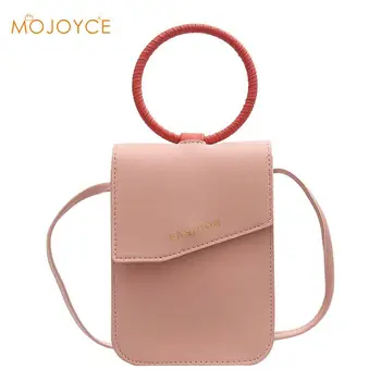 

New PU Leather Convenient bag Cell Phone Handbag PU Phone Bags Crossbody Shoulder Bags Solid Color Women Top-Handle Packs