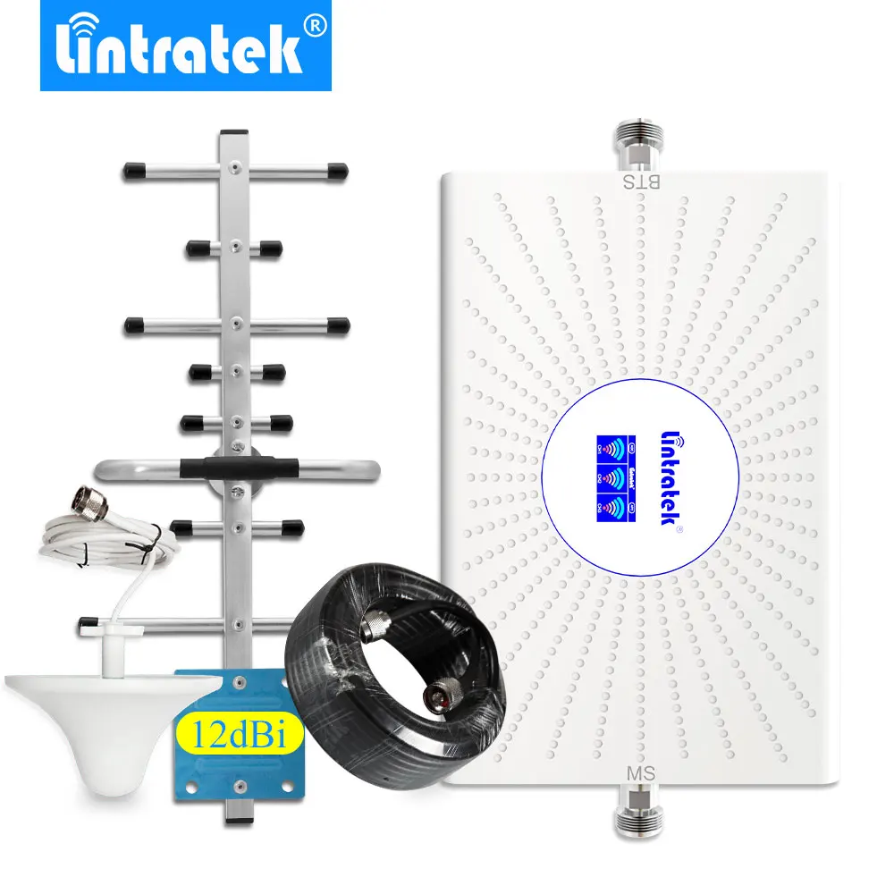 Lintratek 70dB tri band booster gsm 900mhz dcs lte