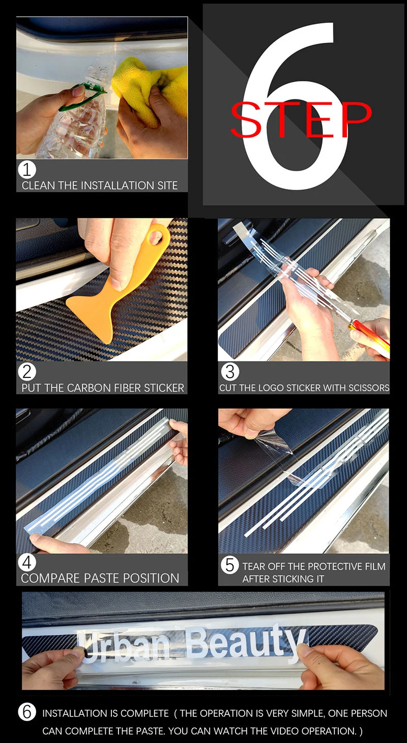 Carbon Fiber Decals Paster Anti Scratch Cover Car Door Sills Stickers Auto  Door Threshold Guard Accessories For Hyundai i30 i30N - AliExpress