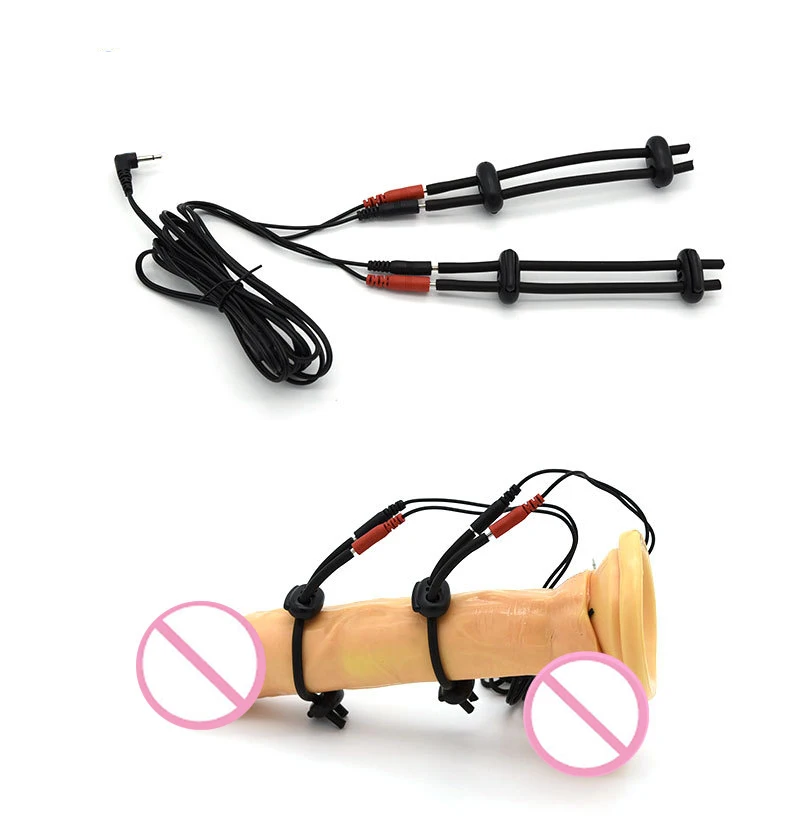 Electro Sex Toys Electric Sex Toys Electric Shock Silicone Penis Ring Male Sex Toy