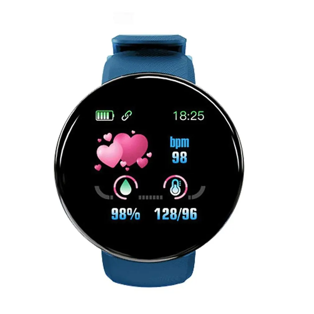 02 D18 Round Screen Smart Ring Color Screen Ring Motometer Walking Sleep Monitoring Heart Rate Motion Ring HOT - Цвет: 02