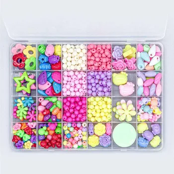 

Girls Multicolor Beads Toys Kids Bracelet Necklace Jewelry Making Kits Educational Toy for Children juguete hacer pulseras