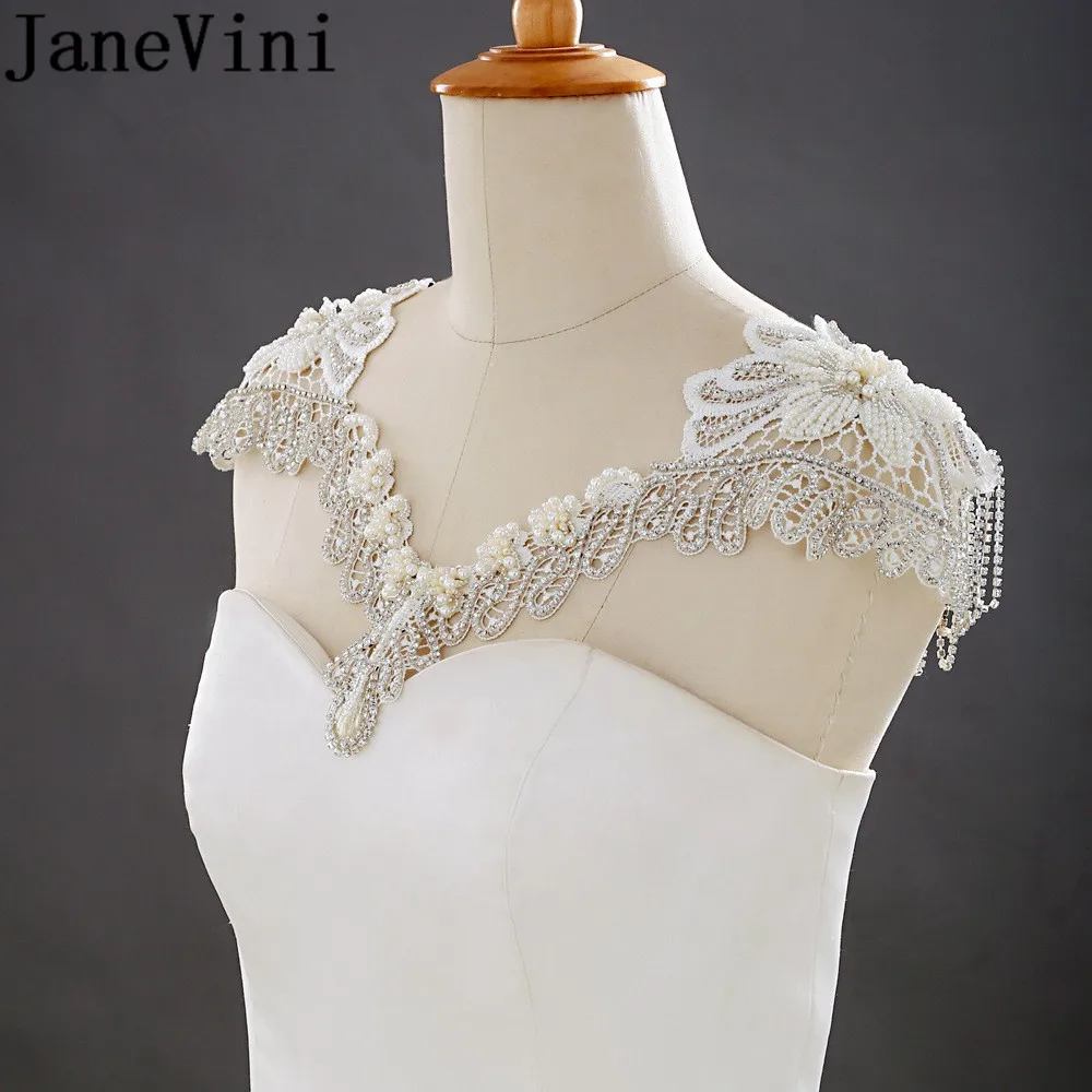 Винтажное белое кружевное свадебное ожерелье на плечо jaevini ювелирное украшение с