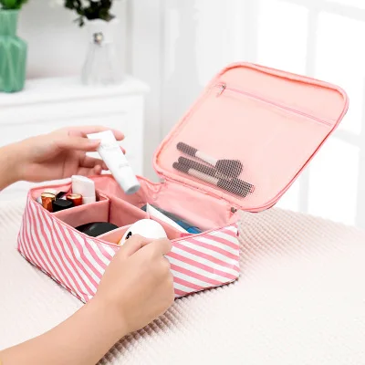 

Zipper Travel Cosmetic Bag Makeup Wash Pouch Travel Storage Bag Mini Casual Portable Cosmetic Bag Waterproof Makeup Organizer