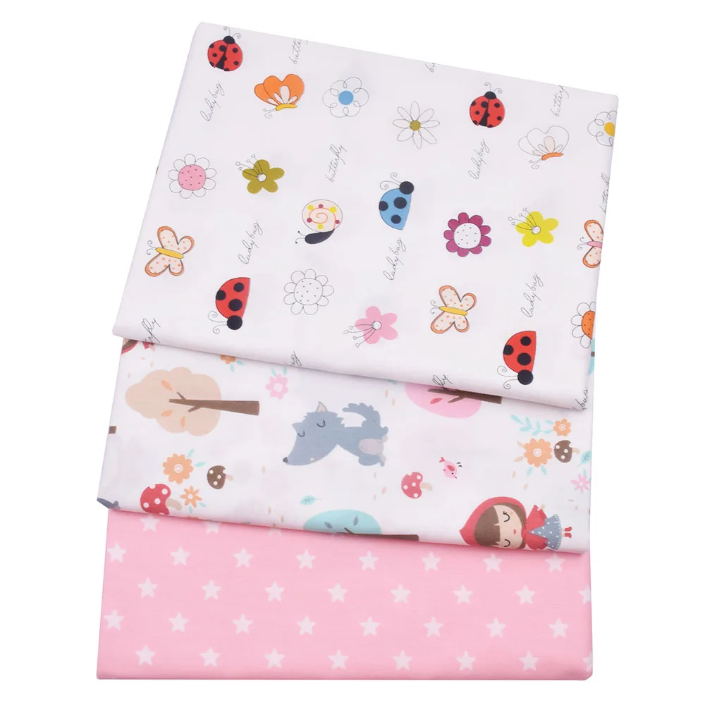 Butterfly Floral Animals 100% Cotton Twill Kids Fabric Patchwork Cloth DIY Sewing Quilting Material For Baby&ampChild | Дом и сад