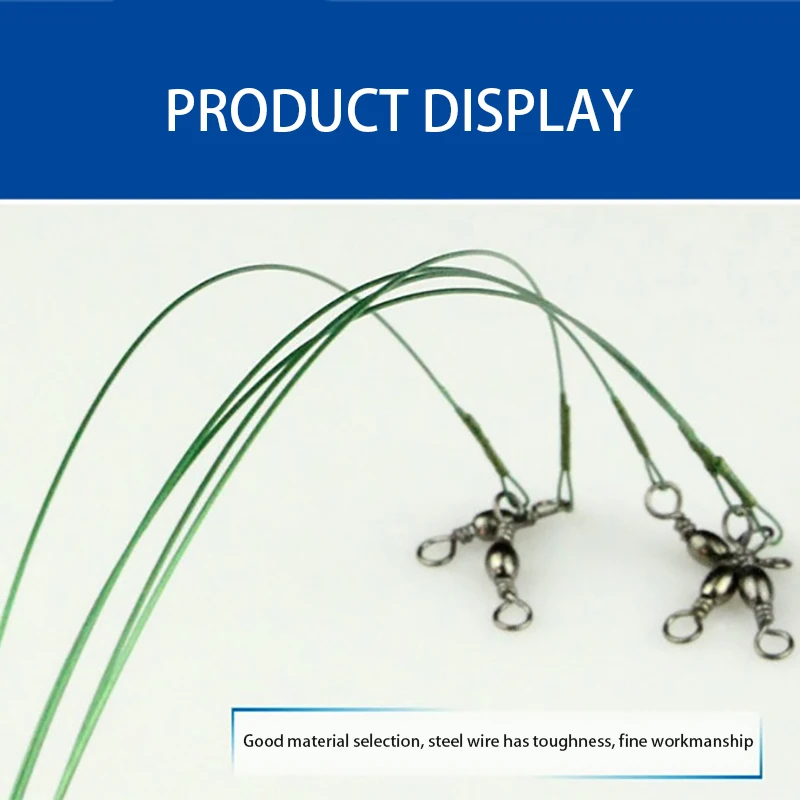 20 Pcs Anti bait Fishing Wire Stainless Steel Wire Leader Swivel