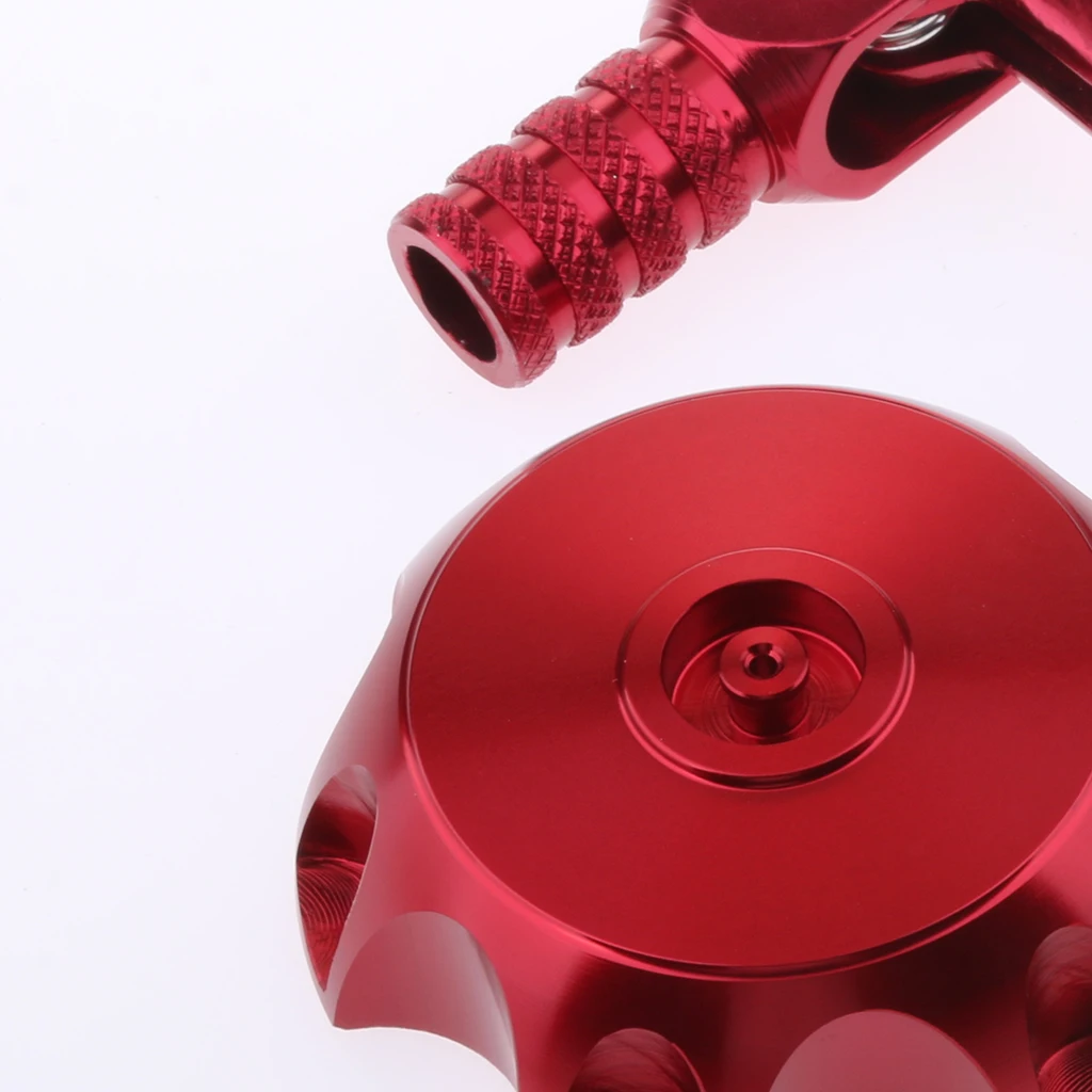 Red Folding 11mm Gear Shifter Lever + Gas Fuel Tank Cap for CRF50 125cc Pit Dirt Bike