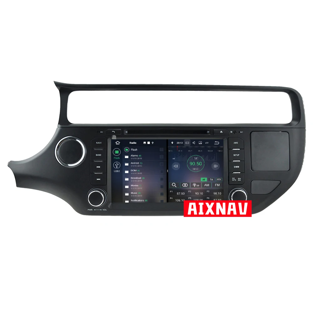 Discount Truck GPS Navigation System Touch Screen Central Multimidia Headunit Car Radio 2 Din Record Player for Kia Rio Tourist Navigator 5