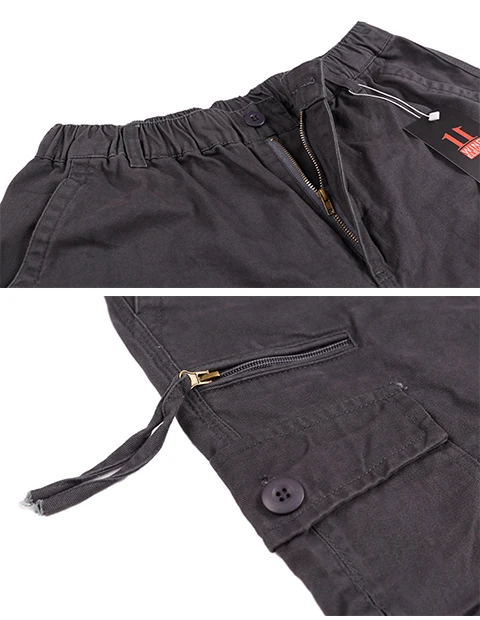 Cargo Pants Men Multi-pocket Zipper Pure Cotton Straight Leg Loose Casual Construction