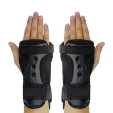 Регулируемые дышащие брекеты перчатки для катания на роликах легкие EVA уход за руками поддержка запястья Спортивное Защитное снаряжение черная упаковка