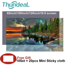 Yüksek parlaklık yansıtıcı projeksiyon perdesi 60 100 120 inç 16:9 kumaş bez projeksiyon ekranı epson BenQ TD96 ev Beamer
