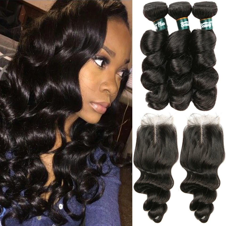 middle part weave with curls