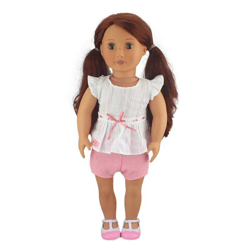 Модная детская одежда Модная Джинсовая юбка для 18-дюймовой куклы американская девушка одежда(обувь в комплект не входит - Цвет: 02