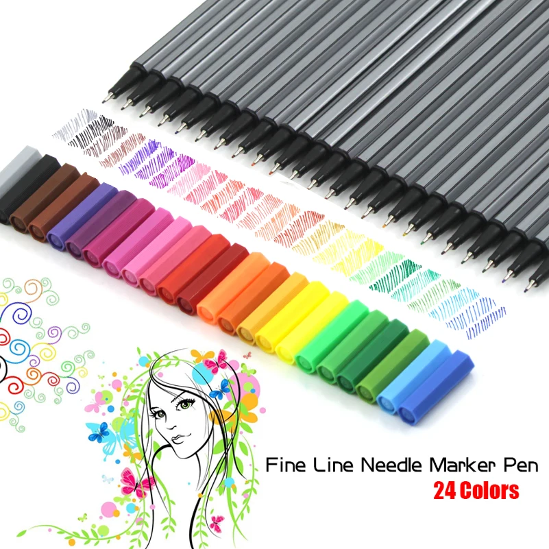 24-Colors-0-4mm-Fine-Tip-Fineliner-Pens-Marker-Pen-Bright-Colors-Water-Based-Assorted-Ink (5)