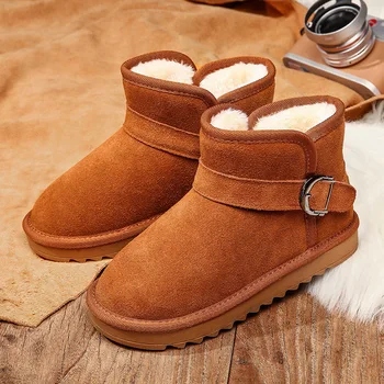 

Winter Kids Snow Boots Plush Warm Children Grils Boys Toddlers Shoes Non-slip Martin Cotton Ankle Boots Outdoor Walking Shoes
