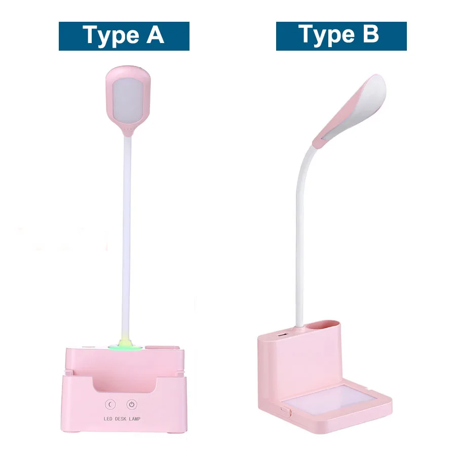 Online Lámpara de escritorio recargable multifunción lámpara de escritorio Led de cuidado de los ojos lámpara de mesa regulable Control táctil Luz de escritorio portátil para dormitorio