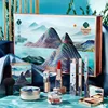 Makeup Cosmetic Set Oriental Beauty Lotus Pond Moonlight Gift Box Velvet Lipstick Ivory Concealer Eye Shadow Setting Powder 3