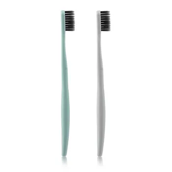

1pcs Oral Care Anti-bacterial ToothbrushSuper soft Simple Design Ultra Soft Toothbrush Bamboo Charcoal Nano Solid Color Brush
