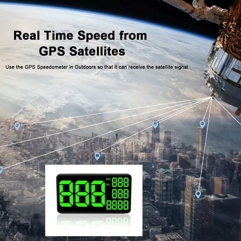 6,2 дюймов полный экран C1090 автомобильный Hud gps дисплей Автомобильный цифровой gps Спидометр км/ч MPH универсальный для подставки-держатели для портативных устройств