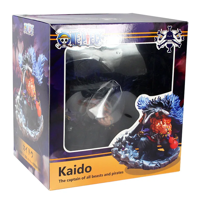 27 см один кусок звери Пираты четыре императора Kaido Combat Ver праздничный подарок ПВХ фигурка Коллекционная модель игрушки