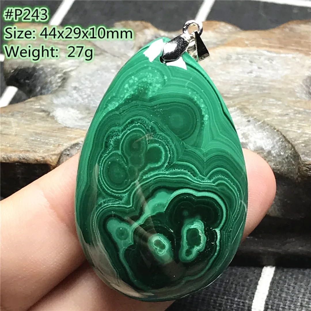 

Top Natural Green Malachite Chrysocolla Stone Pendant Jewelry For Woman Man Gift Silver Crystal 44x29x10mm Beads Gemstone AAAAA