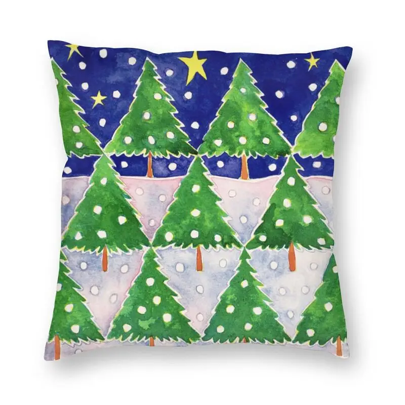 

Наволочка в скандинавском стиле «Веселая Рождественская елка», украшение для дома, рождественские праздничные звезды и снег, наволочка для подушки, наволочка для дивана