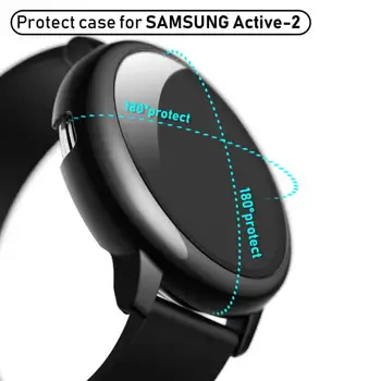

40/44mm Case Suitable For Samsung Galaxy Watch Active2 Electroplating All-inclusive PC Shell Tempered Film