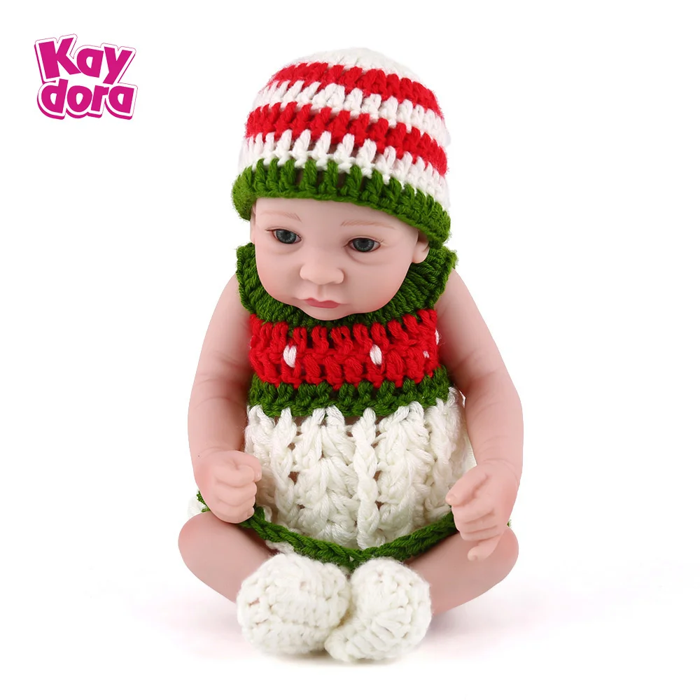 Полностью силиконовые куклы Reborn Boneca, 11 дюймов, 28 см, детские мини-игрушки для ванной, реалистичные куклы для младенцев, Bebe Menina, живой мальчик, подарок на день рождения - Цвет: Girl