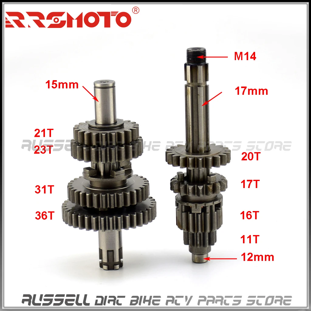 LIFAN 4 up 140CC 150CC 17mm Counter Shaft Transmission Gear kits 