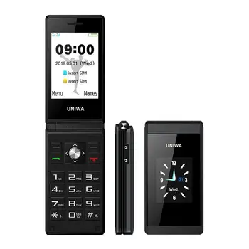 

BEESCLOVER UNIWA X28 2G GSM Flip Advanced Large Button Mobile Phone Dual Card With FM Radio SOS Function