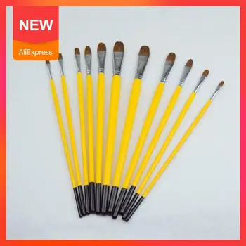 

Free Shipping 6Pcs Watercolor Paint Brushes Artist Watercolor Supplies horse Brush wolf art Oil Set Hair Paint Painting Acr X8Z4