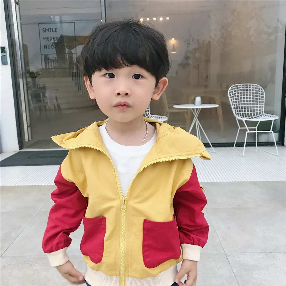 Tonytaobaby/Новая Осенняя детская одежда для мальчиков и девочек; пальто с капюшоном и рисунком; пальто для маленьких девочек; куртка для мальчиков