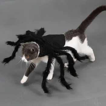 

Halloween Pet Spider Clothes Puppy Plush Spider Cosplay Costume For Dogs Cats Party Cosplay Funny Outfit